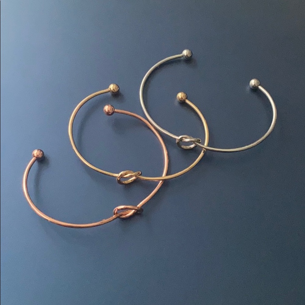 Rose Gold, Gold and Silver bracelet trio